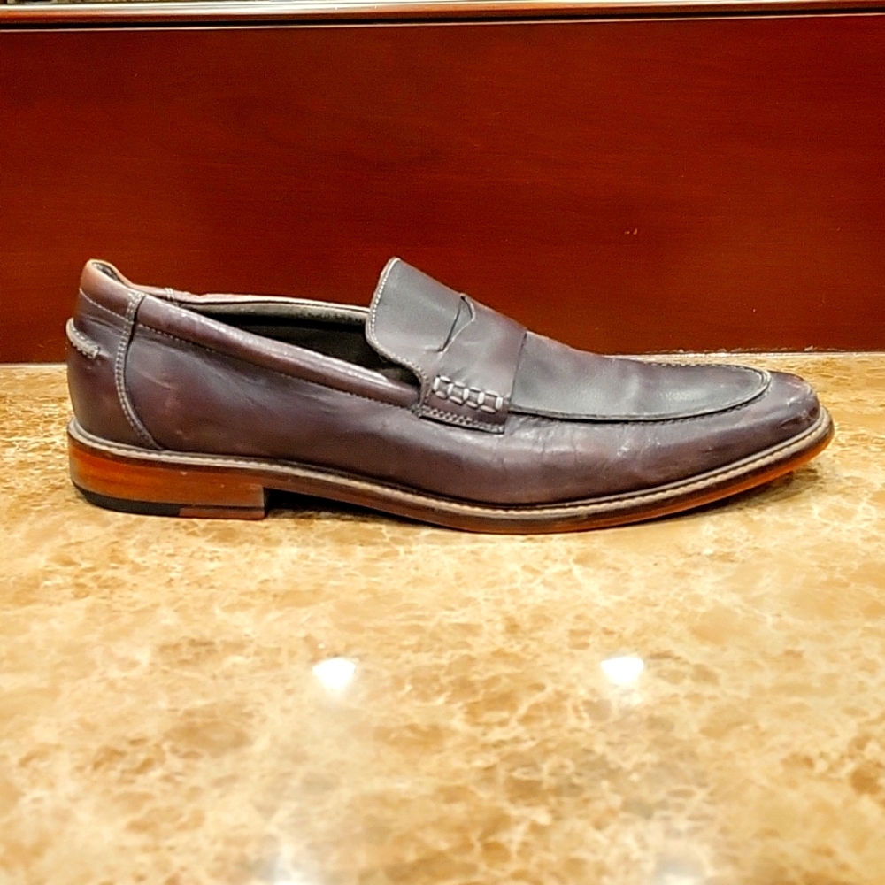 MEN'S BANANA REPUBLIC BROWN LEATHER SHOES LOAFERS SIZE 10